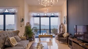 Villa, 6 Bedrooms | Living area | 55-inch Smart TV with cable channels, TV