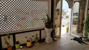 Apartamento conforto, 2 quartos | Terraço/pátio