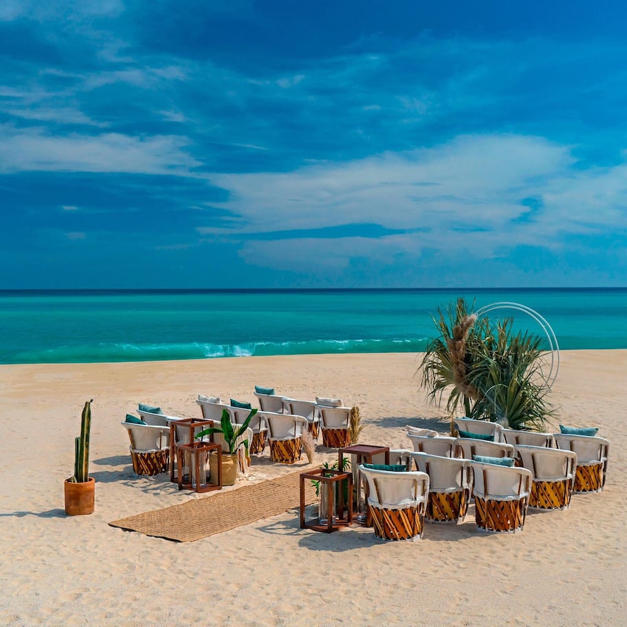 On the beach, beach cabanas, snorkeling, beach bar