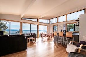 2 Bedroom House with Ocean Views | Living area | Flat-screen TV - Beachcomber (Coles Bay)