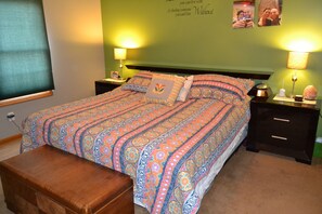 4 habitaciones, tabla de planchar con plancha, cuna de viaje y wifi