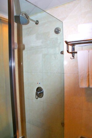 Shower, free toiletries, hair dryer, slippers - Tumaris Hotel (Urumqi)
