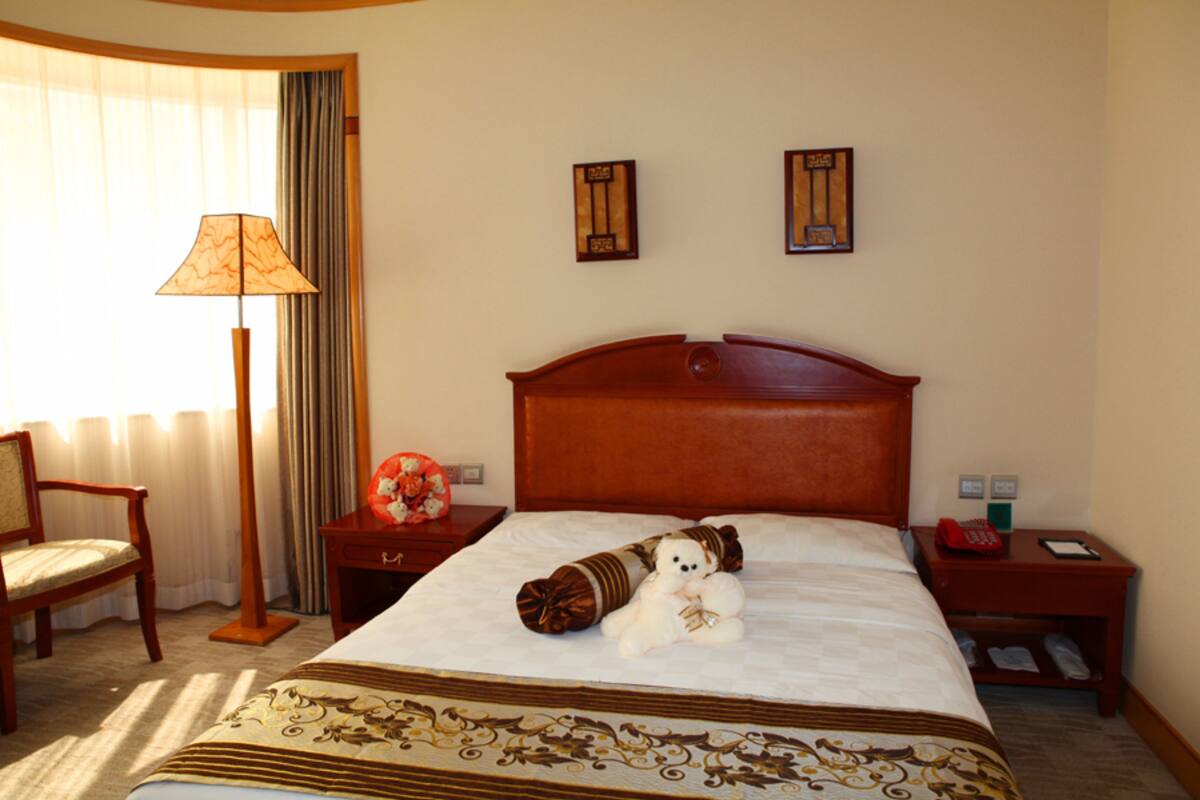 Standard Double Room | Minibar, in-room safe, desk, blackout drapes