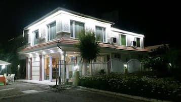 Front of property – evening/night