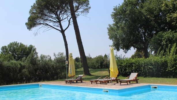 Piscine extérieure en saison