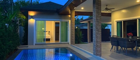 Front of property - evening/night