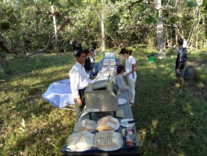 Breakfast, lunch served; local and international cuisine, beach views