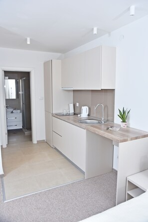 標準開放式客房 | 私人廚房 | 電冰箱、咖啡機/沖茶器