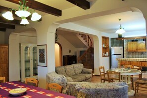 Villa, 4 Bedrooms, Private Pool | Living area | TV, fireplace - Villa Colle Mare (Itri)