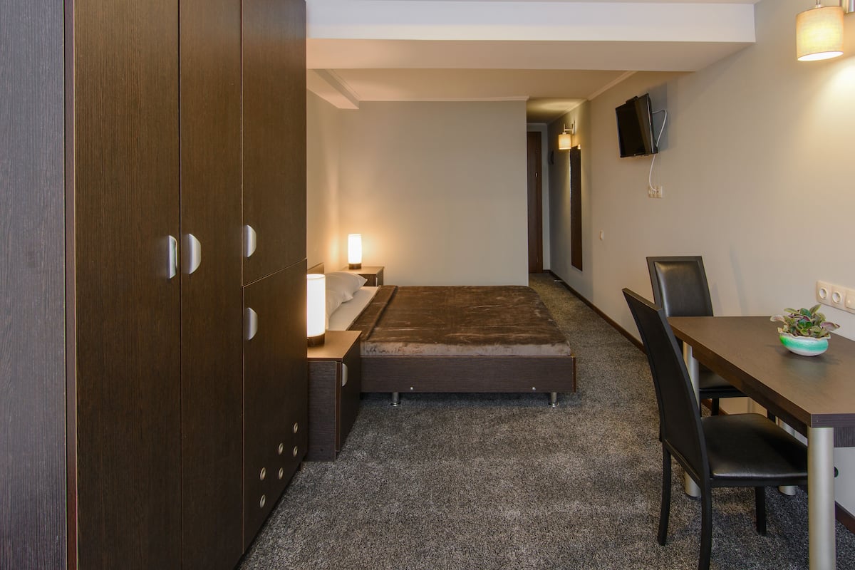 Chambre familiale | Draps en coton égyptien, literie de qualité, couette en duvet