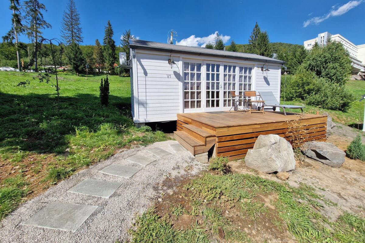 Panoramic Cabin, Valley View, Annex Building | Minibar (free items), in-room safe, desk, laptop workspace