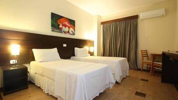 Minibar, desk, blackout drapes, free WiFi