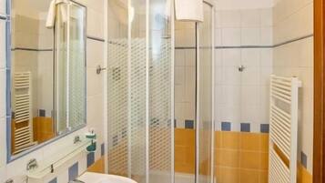 Shower, free toiletries, hair dryer (on request), towels