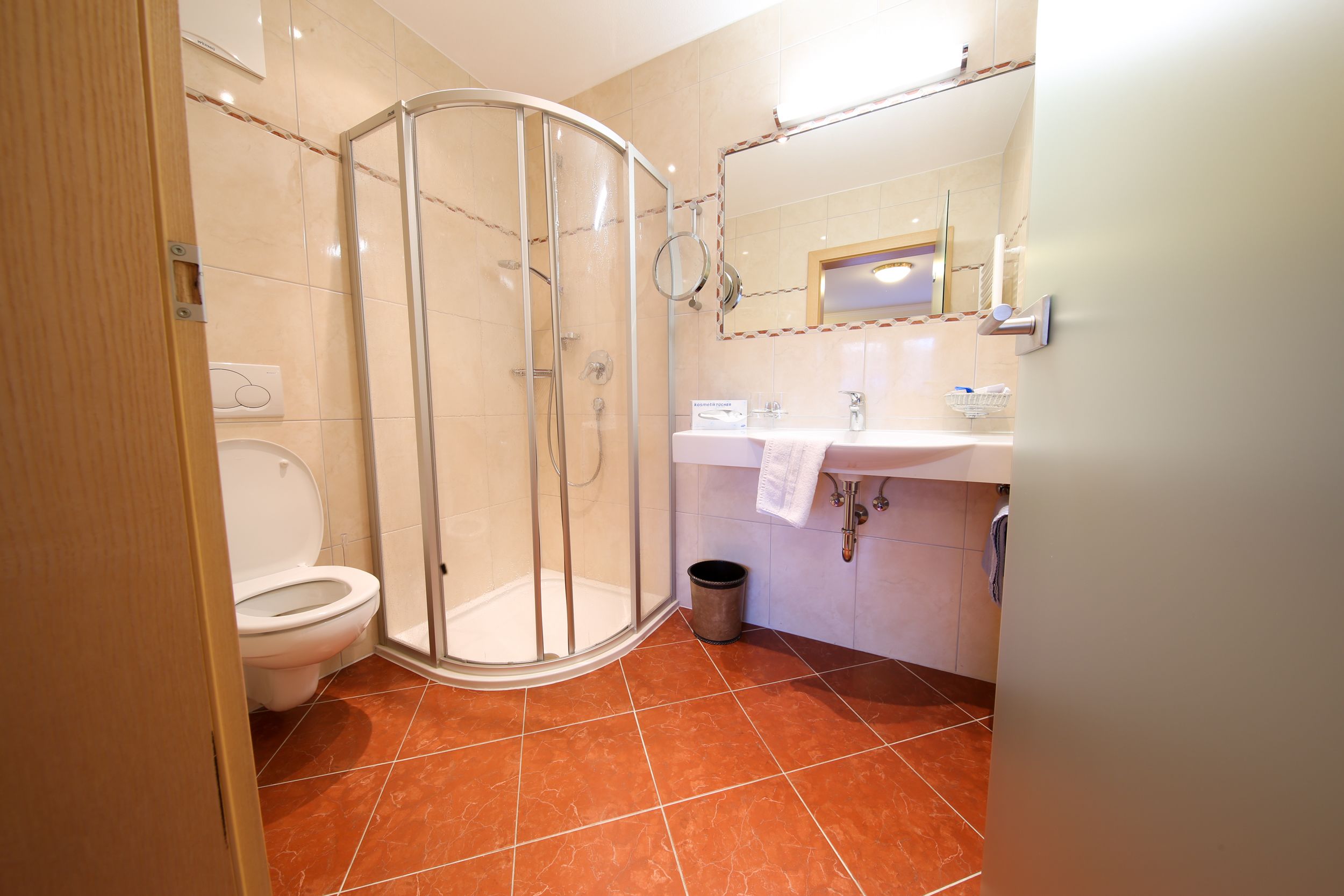 superior triple room, multiple beds, balcony, valley view | bathroom | shower, free toiletries, hair dryer, bathrobes