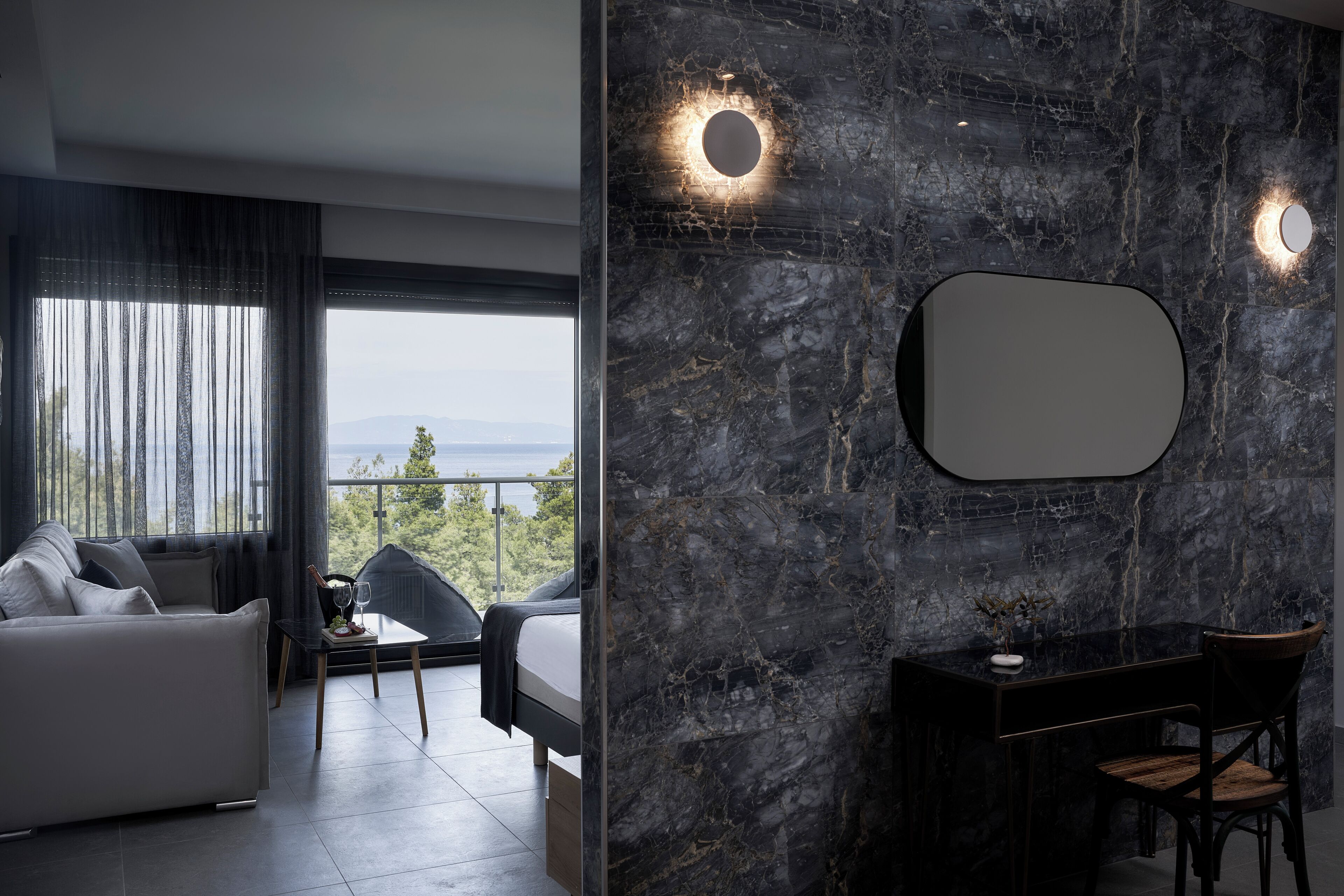 honeymoon suite, sea view | 1 bedroom, premium bedding, pillow-top beds, minibar