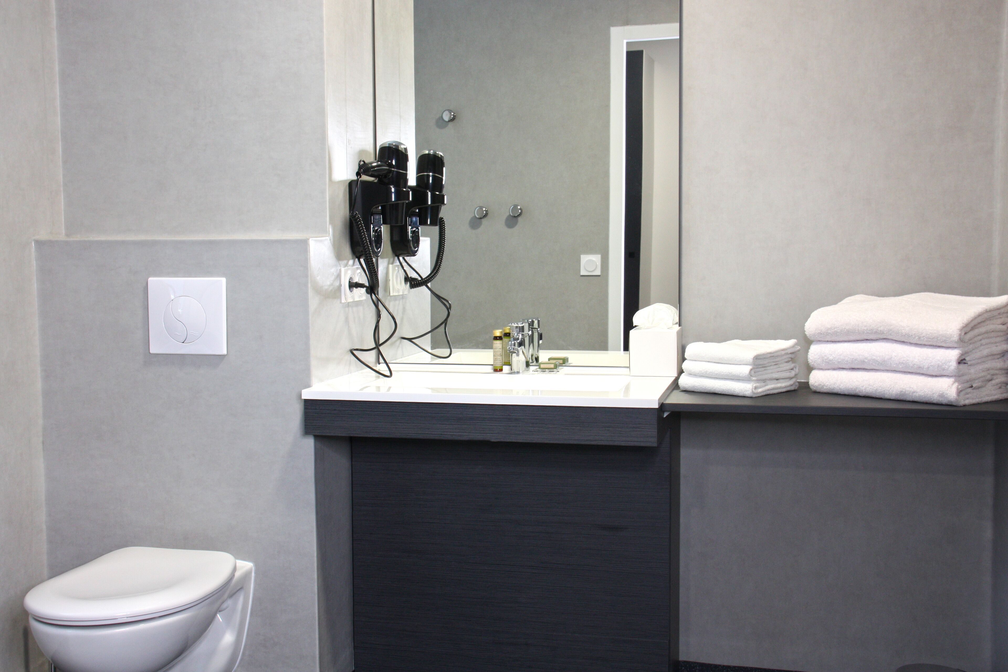 double room (pmr) | bathroom | shower, free toiletries, hair dryer, towels
