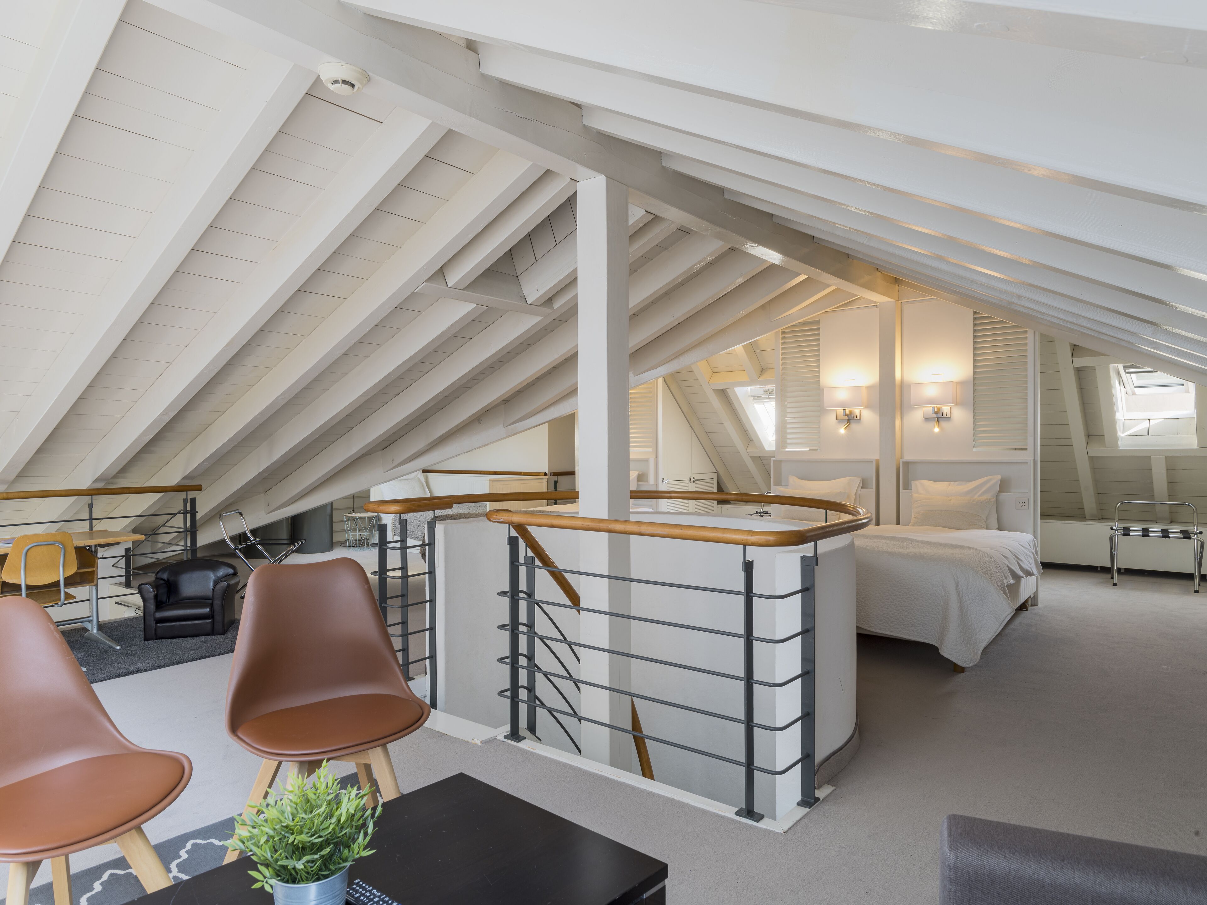 family room | in-room safe, desk, blackout curtains, iron/ironing board