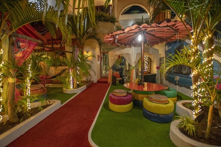 Jardín. Hostal Gosén