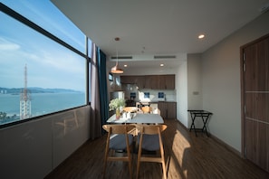 家庭开间, 海景 | 私人厨房 | 冰箱、炉灶、电热水壶