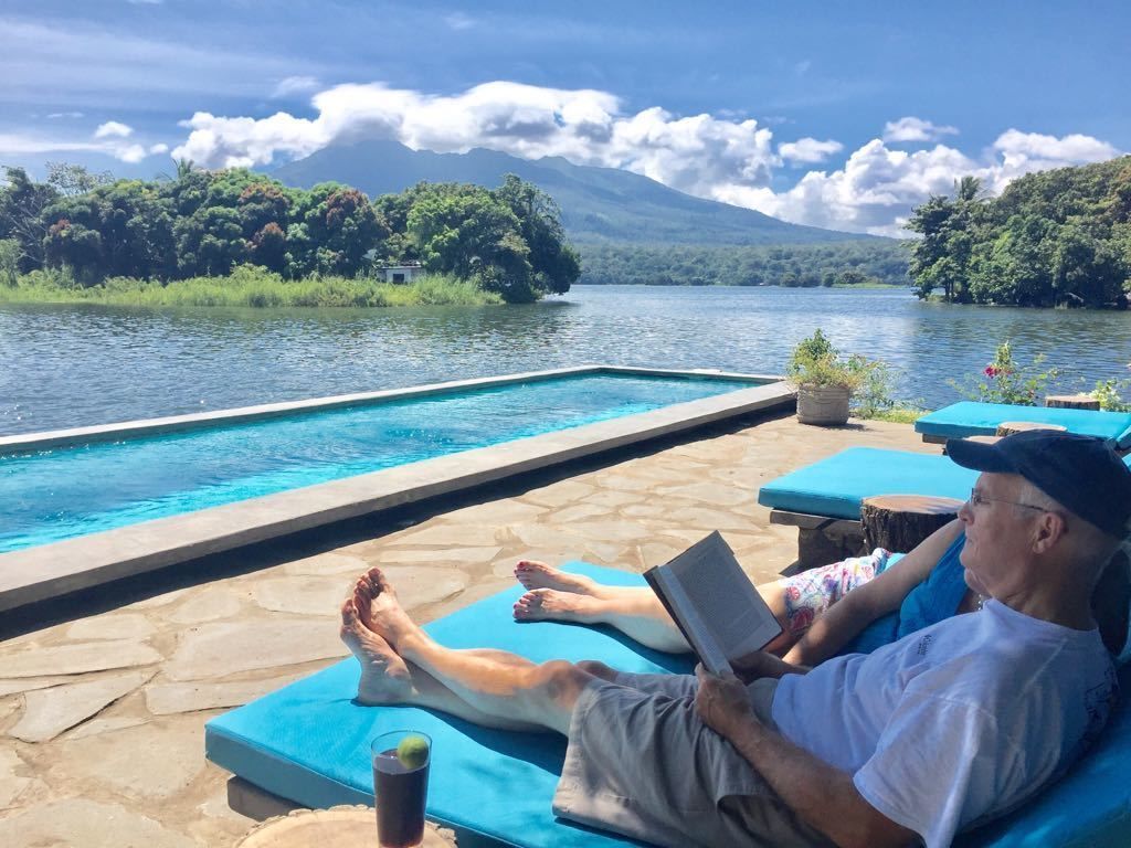 Außenpool, Liegestühle