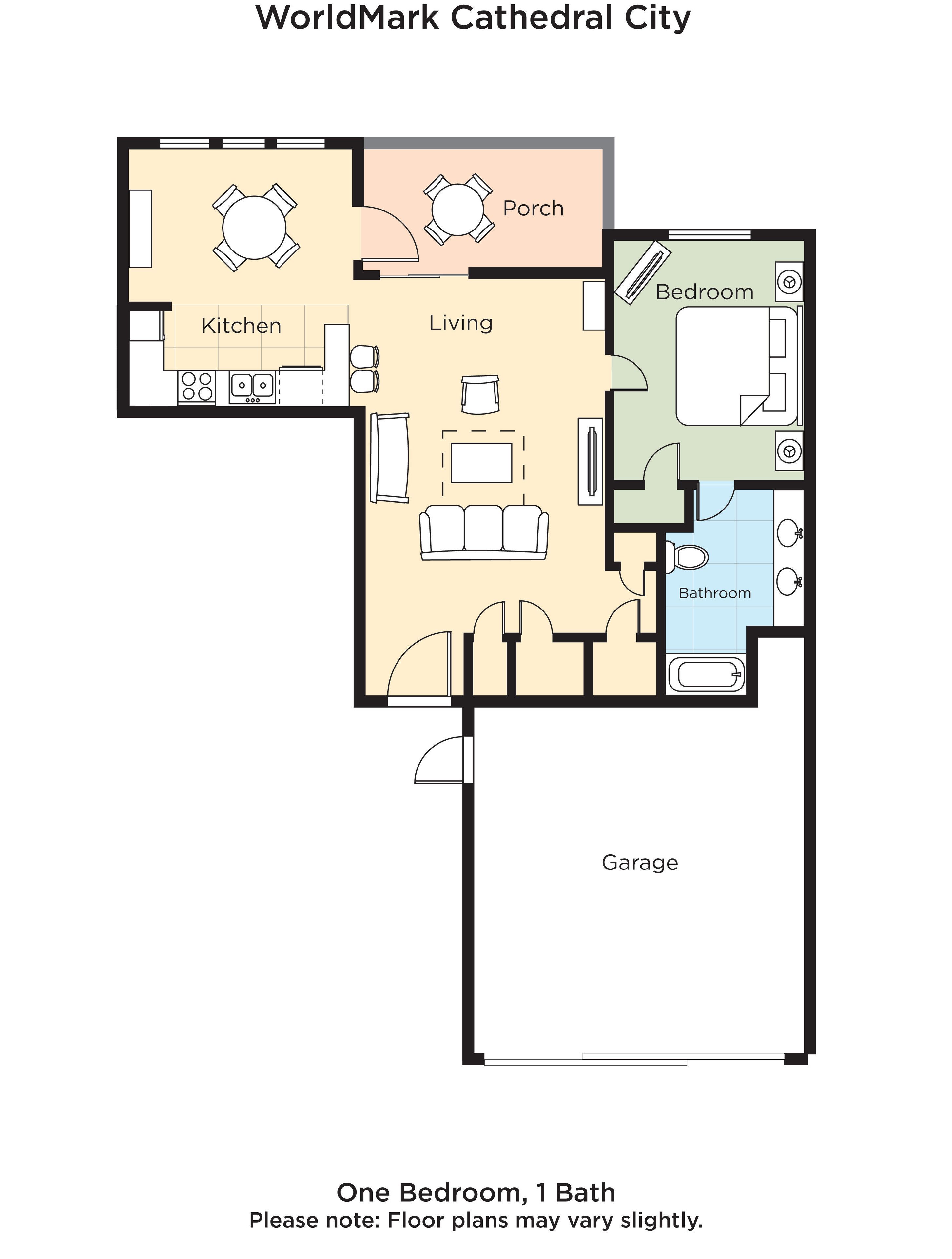 suite, 1 bedroom, kitchen | floor plan