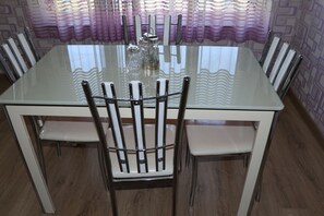 Standard Apartment, 2 Bedrooms, Kitchen | Private kitchen | Fridge, microwave, electric kettle, cookware/dishes/utensils - Al-Salam Hotel Apartment (Bishkek)