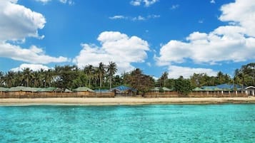 On the beach, snorkelling, kayaking