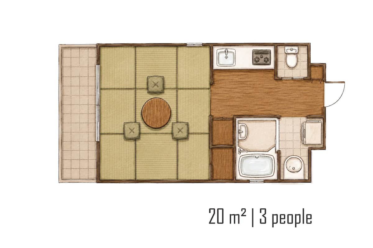 TATAMI Condo, Non smoking | Down comforters, free WiFi, bed sheets