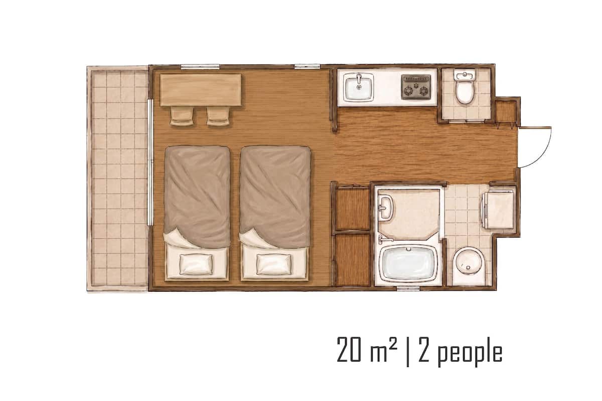 Twin Condo, Non Smoking | Down comforters, free WiFi, bed sheets