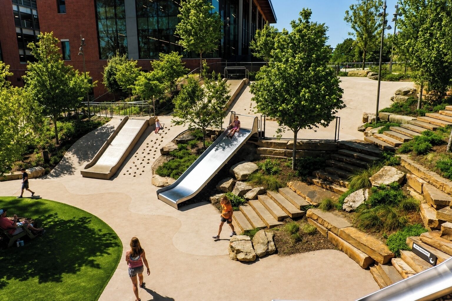 Cary Park play area. 2 blocks away.