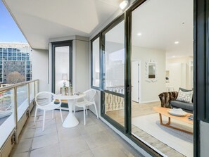 Stylish Apartment near Entertainment District | Balcony