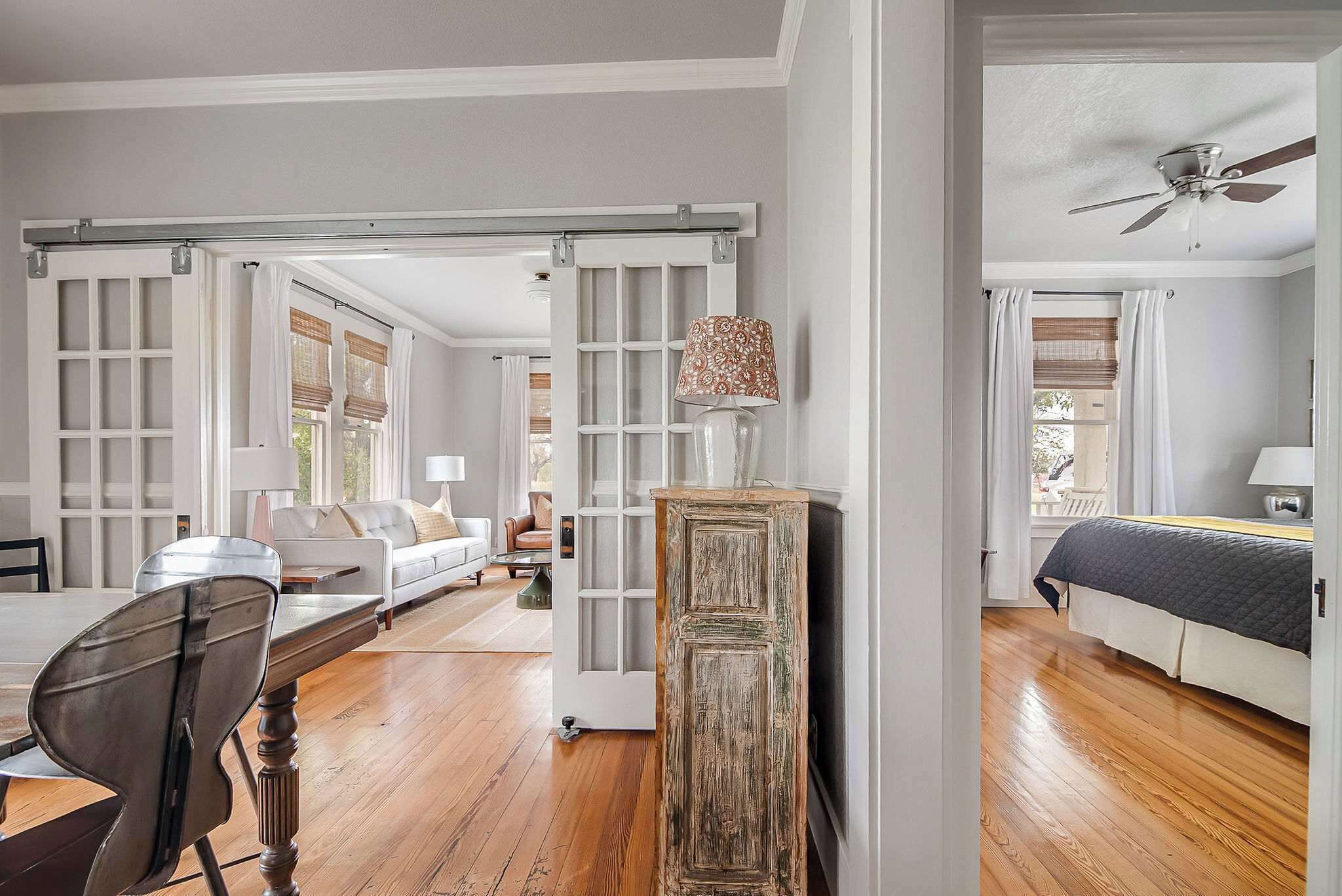 4 bedrooms, iron/ironing board, travel cot, WiFi