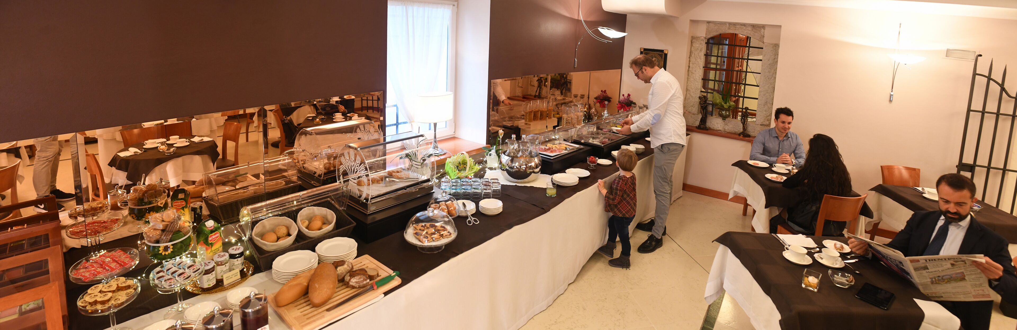 daily buffet breakfast (eur 10.00 per person)