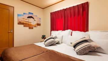 Desk, blackout curtains, iron/ironing board, free WiFi