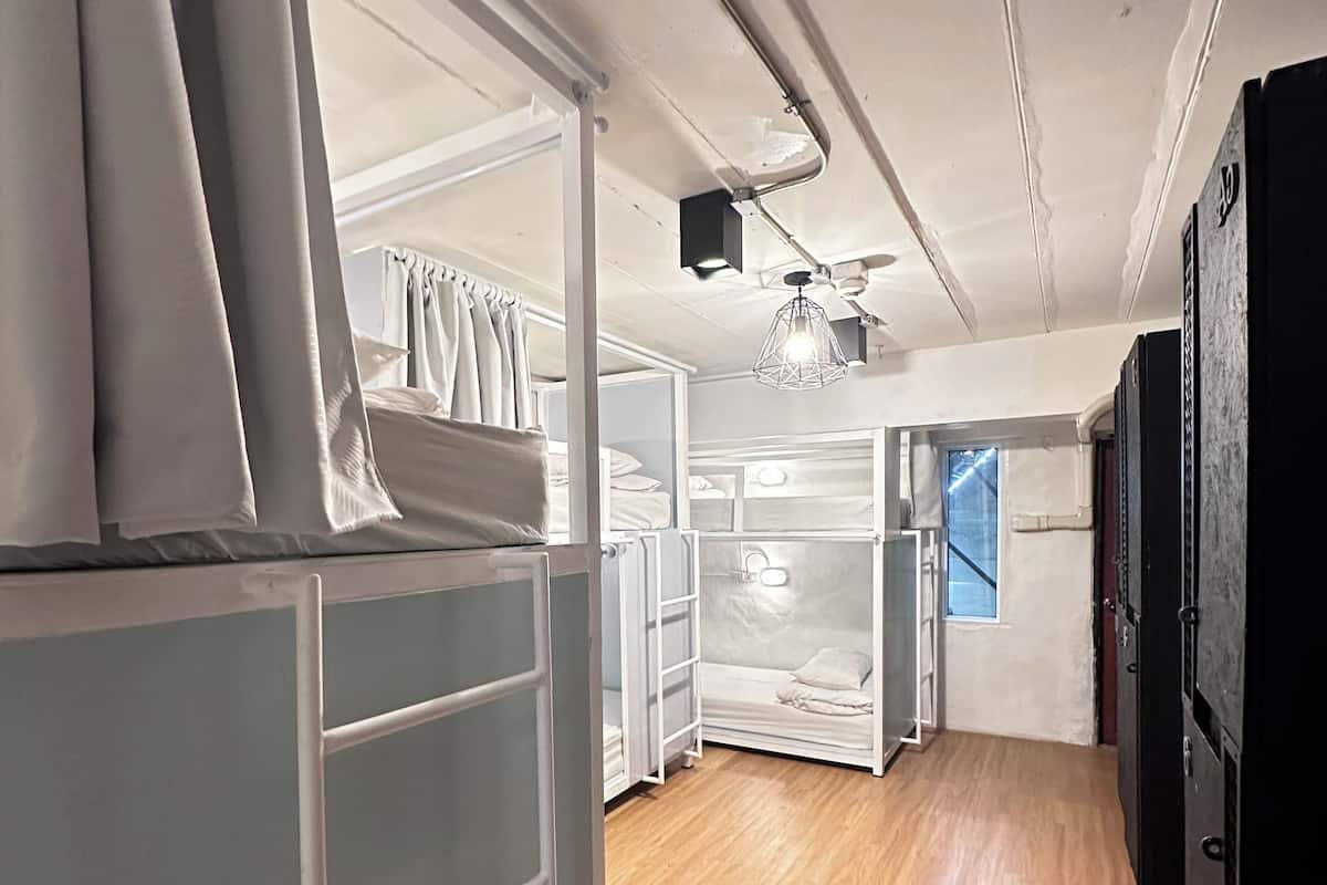 Desk, laptop workspace, blackout drapes, free WiFi