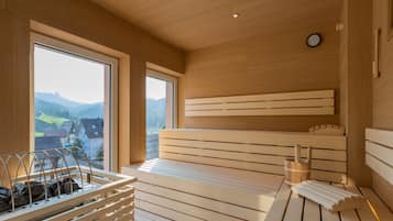 Sauna, steam room, hot stone massages, deep-tissue massages