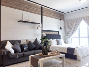 Studio (Condominium) | Living area | LED TV - Montbleu Suites at Galleria Equine Park (Seri Kembangan)