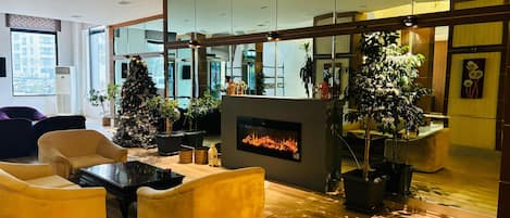 Sittområde i lobbyn