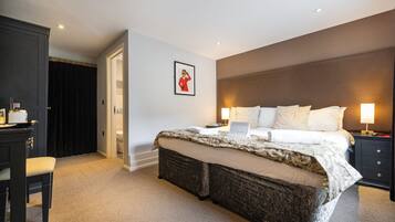 Individually decorated, individually furnished, desk, iron/ironing board