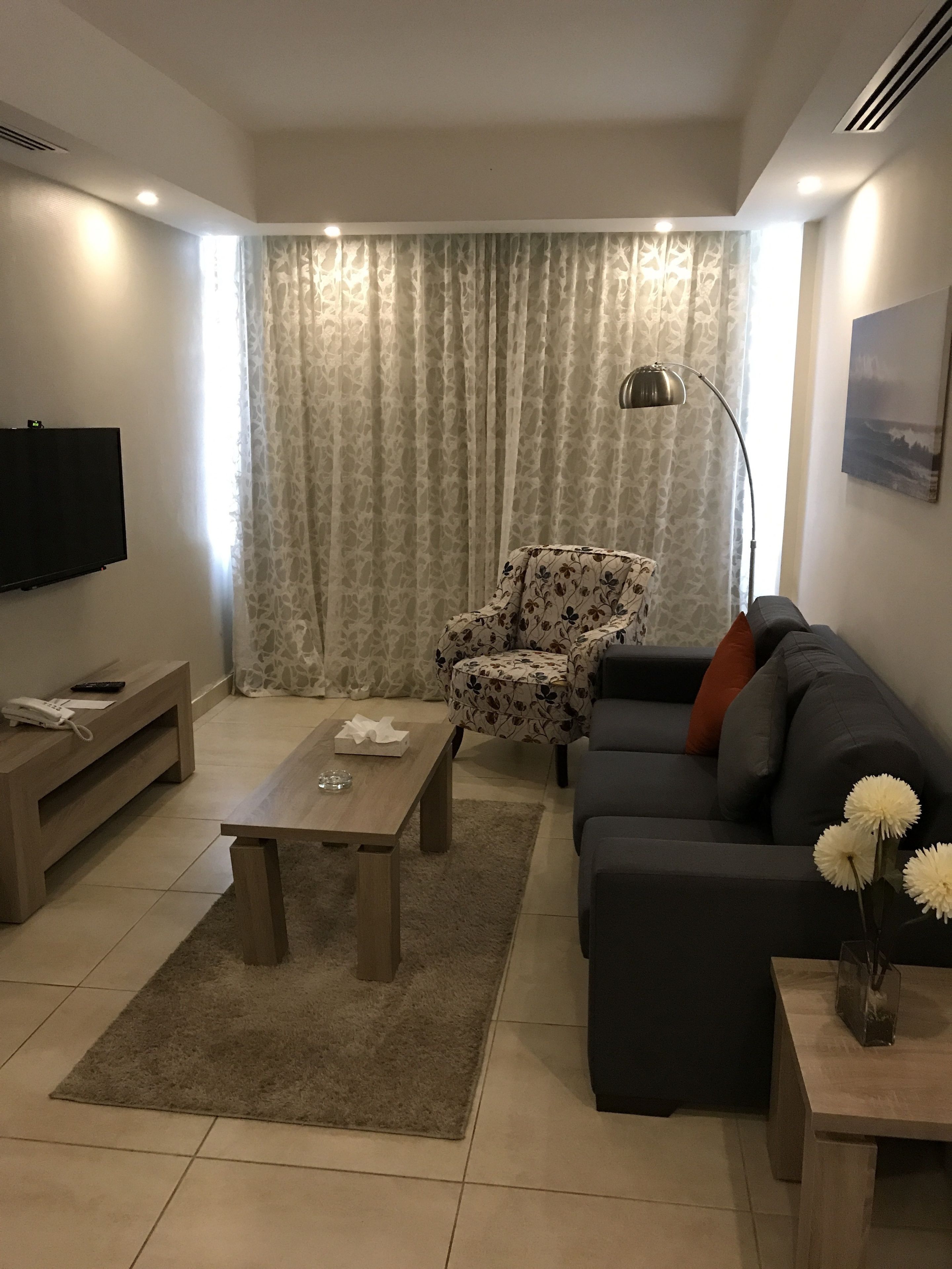 Apartment, 1 Bedroom | Living room | 32-inch LCD TV with satellite channels, TV, fireplace