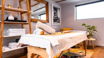 Body treatments, facials, manicures and pedicures, massages