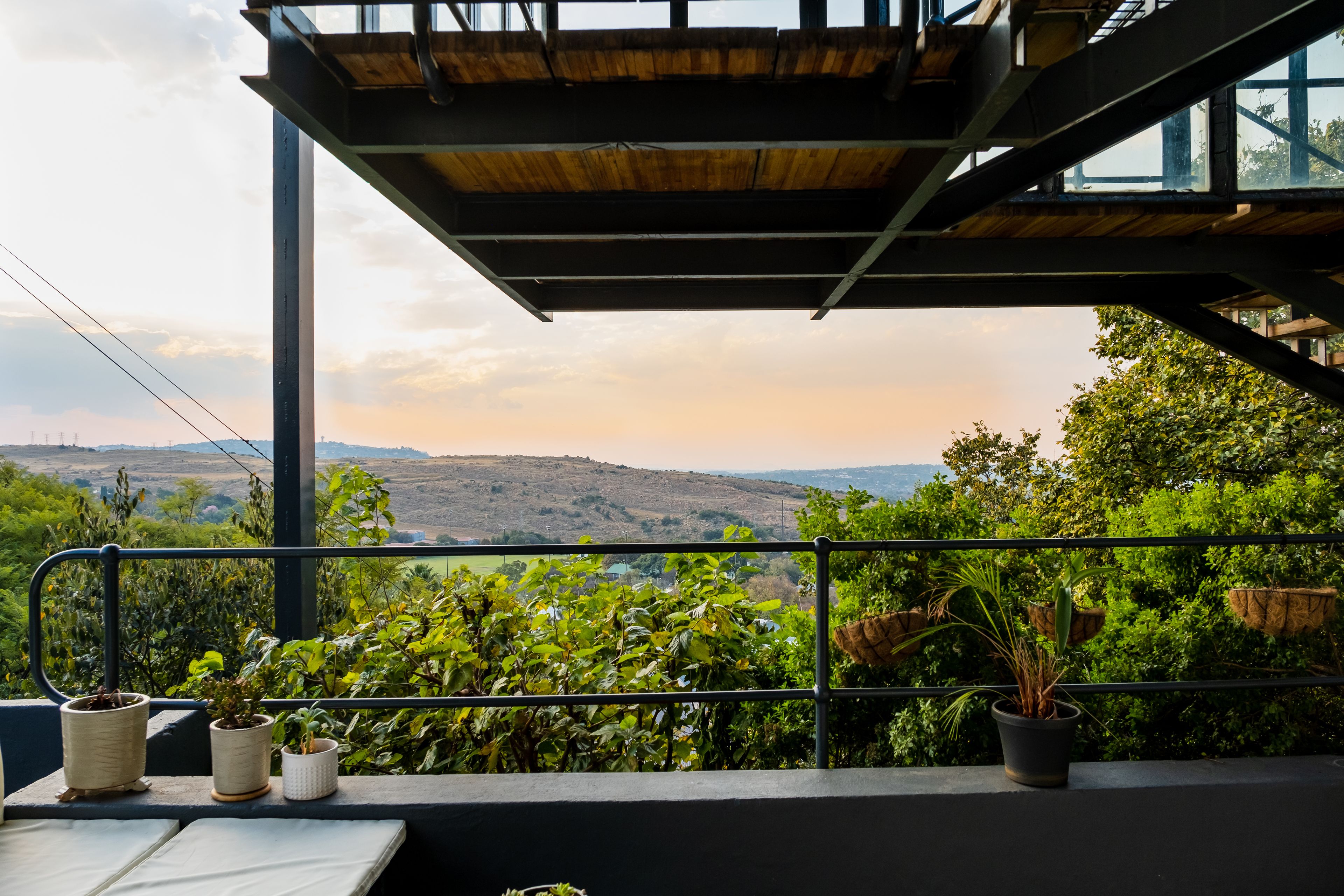 华丽复式房, 1 张特大床, 简易厨房, 山谷景观 | 阳台景观