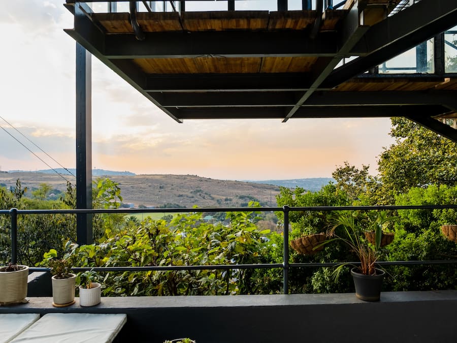 Loft Deluxe, 1 trÚs grand lit, coin cuisine, vue vallée | Vue depuis le balcon