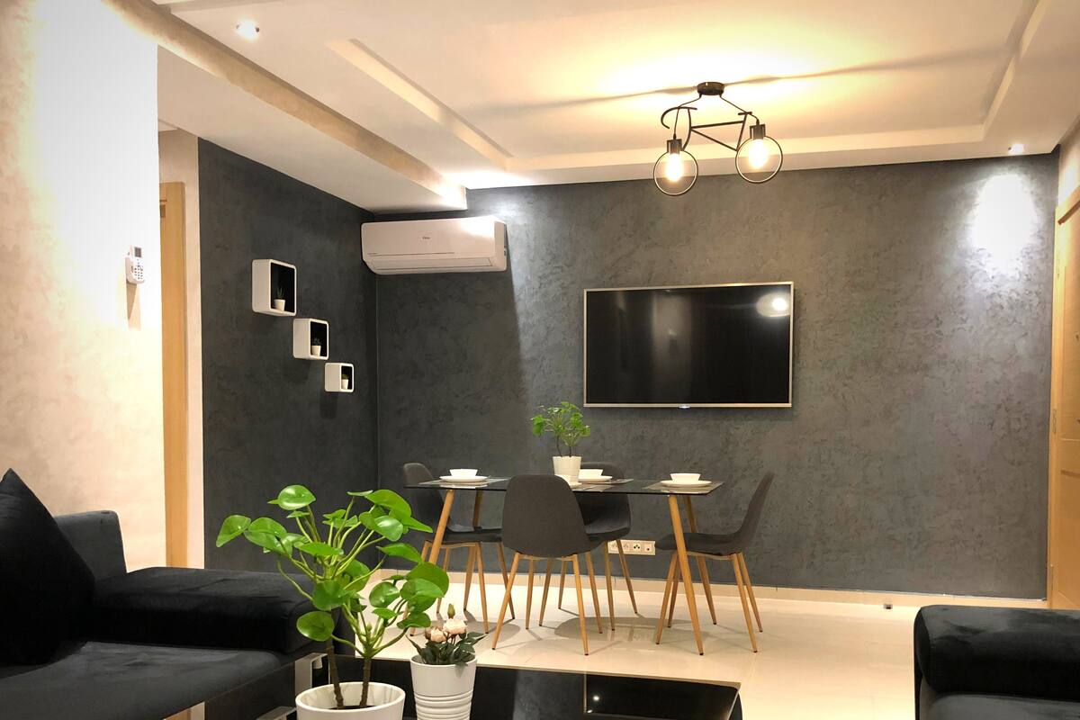 Comfort Apartment, 2 Bedrooms, Kitchen, City View | Living area | TV