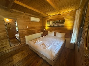 Standart Oda 2 Kisilik | Premium bedding, free WiFi, bed sheets - Yeldegirmeni Bungalow Hotel (Fethiye)