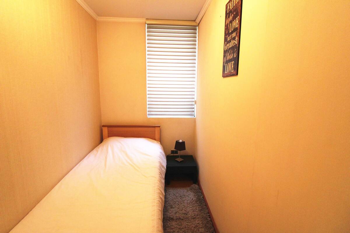 Basic-rum - sovsal (män och kvinnor) - icke-rökare - utsikt mot staden | Värdeförvaringsskåp på rummet, strykjärn/strykbräda och extrasängar