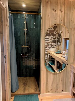 Chambre Roi Arthur | Baño | Ducha y cabezal de ducha tipo lluvia