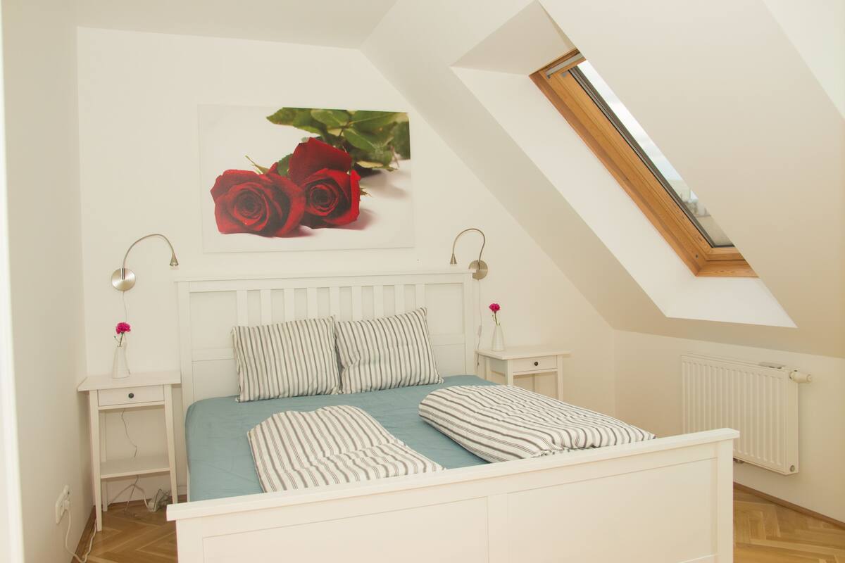 Comfort appartement, 2 slaapkamers, balkon (TOP 26) | Een bureau, een strijkplank/strijkijzer, gratis wifi