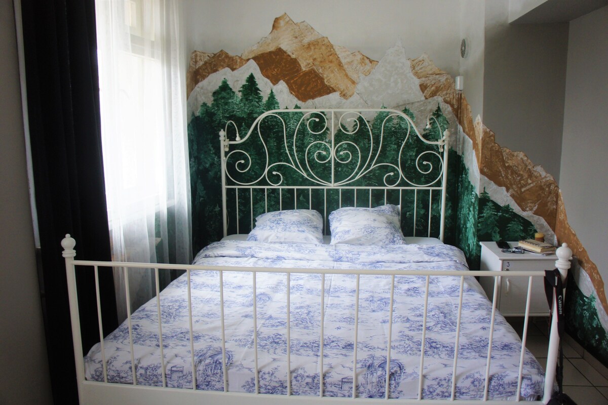 Chambre Double, salle de bains commune