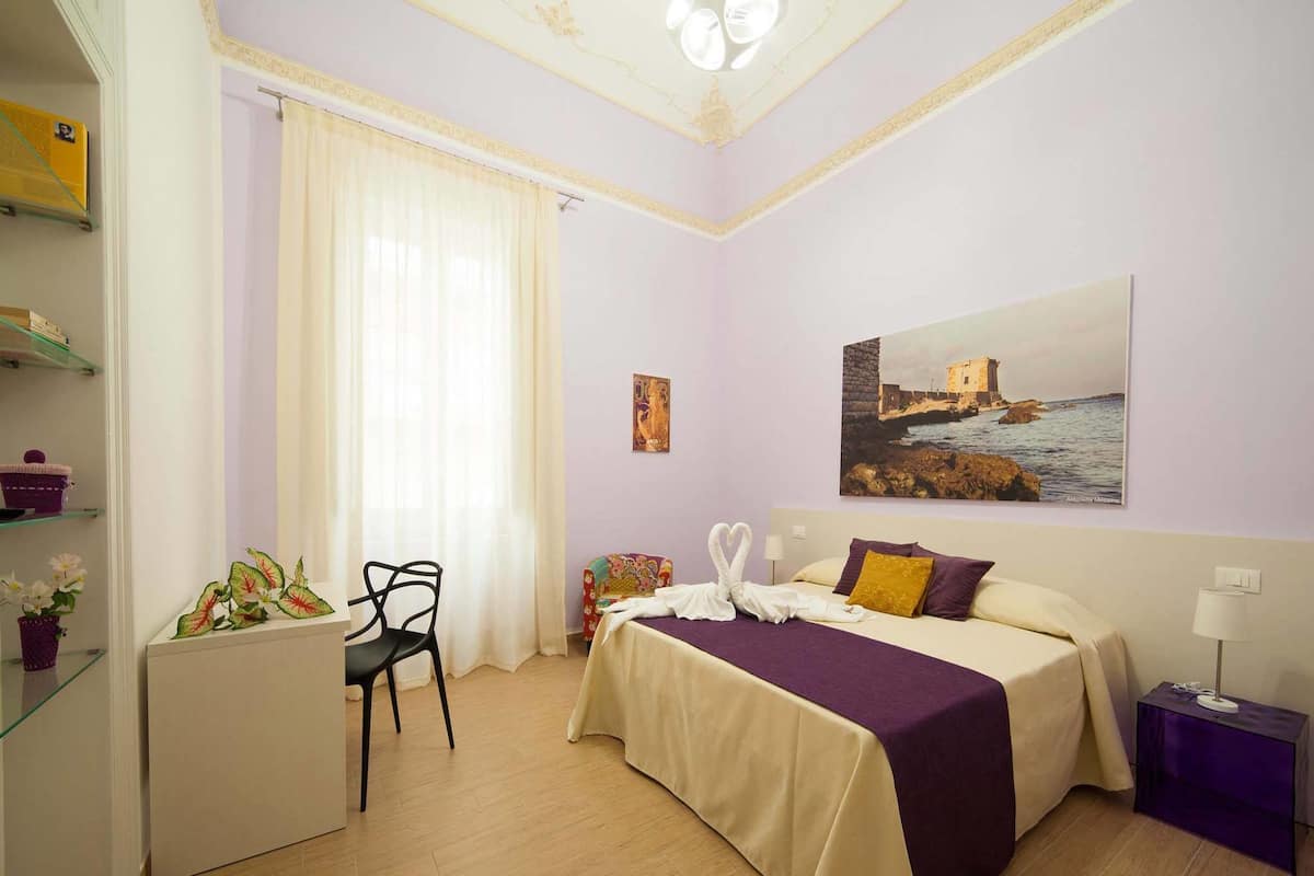 Premium bedding, desk, soundproofing, iron/ironing board